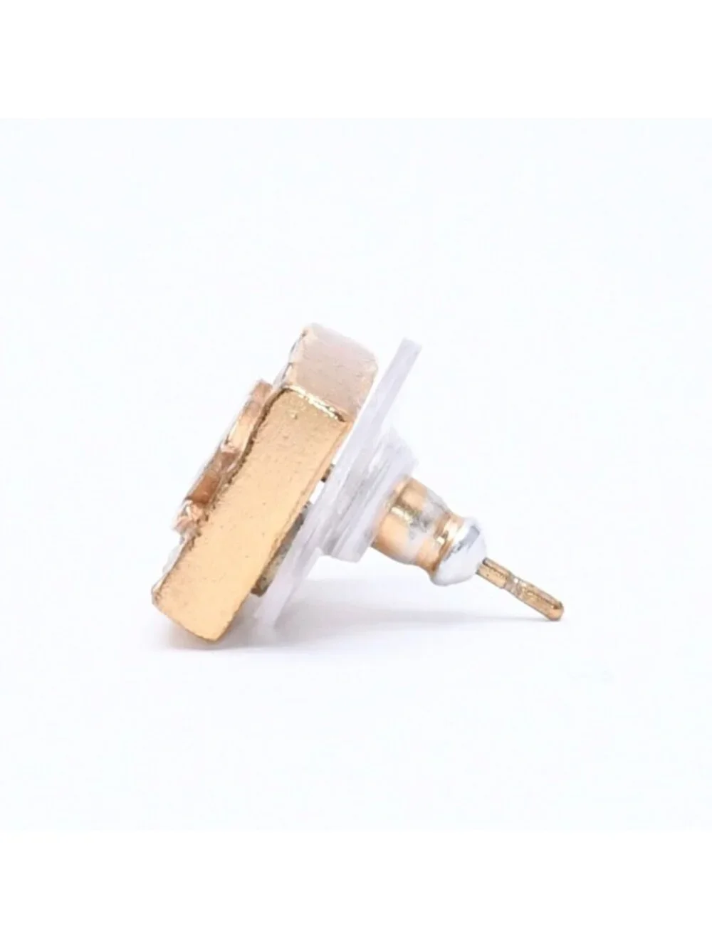 Chanel CC Logo Square Earrings 03 Metal Gold Plated